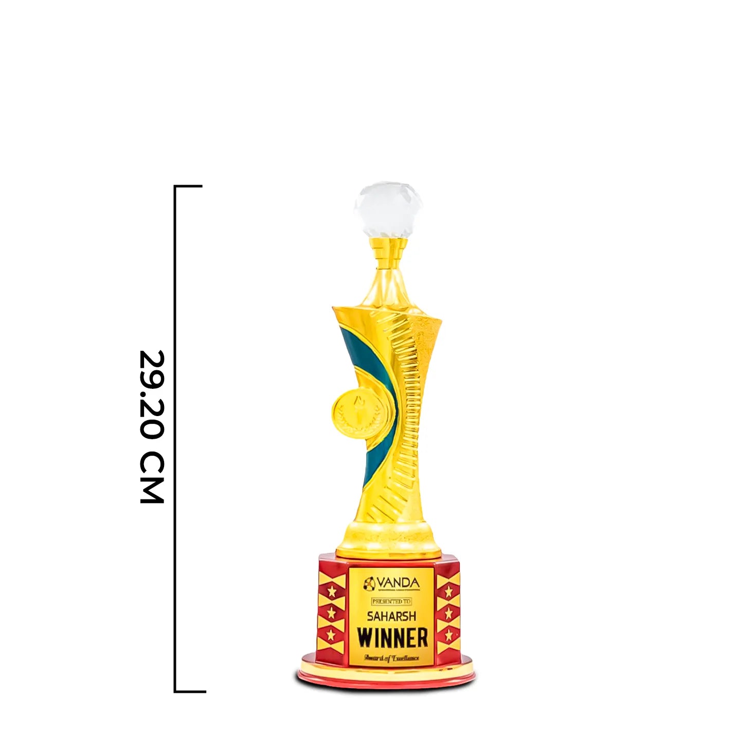 Premium Crystal-Crowned Victory Trophy Img 3